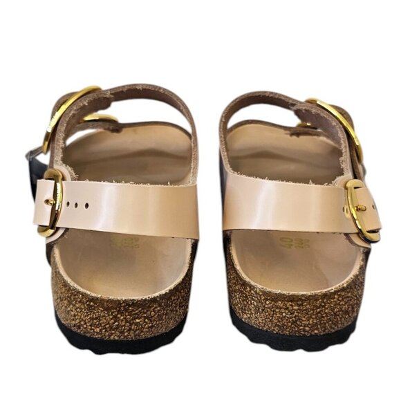 Birkenstock Womens Milano Big Buckle High Shine, New Beige, Narrow, 40 / US 9 - Picture 8 of 8